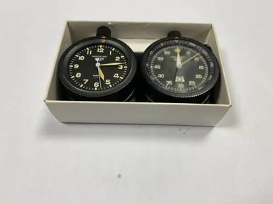 Vintage Heuer Mastertime Black Monte Carlo Rally Sport Dash Set